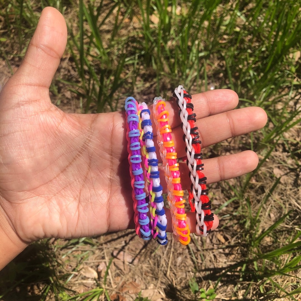 🌈 Rainbow loom origami bracelet! 3 for $5!